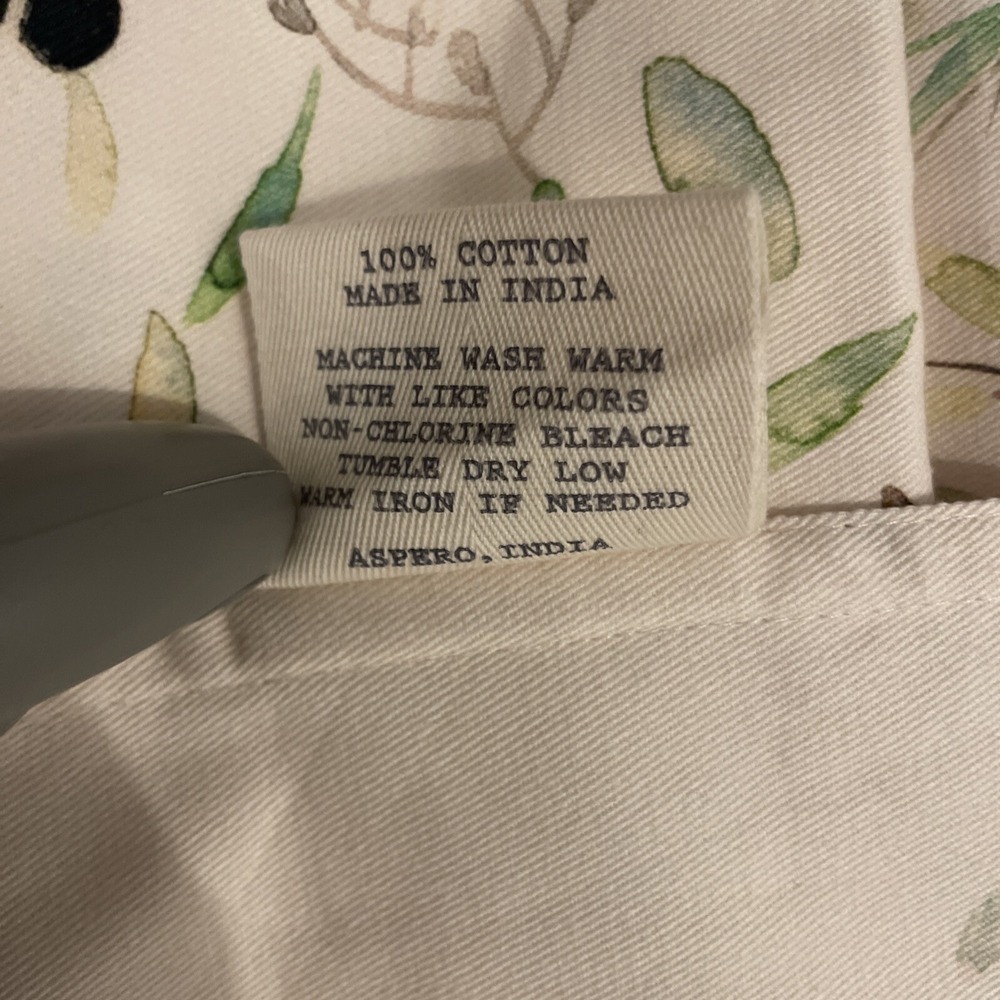 Maison D' Hermine Cotton Water Color Floral Spring Table Runner 15X76 Tablescape - Picture 7 of 7
